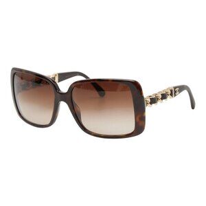 Chanel CC Logo Brown Plastic Leather Shoulder Bag